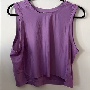 Lululemon Breeze By Muscle Tank – Layered Cropped Workout Top | Purple